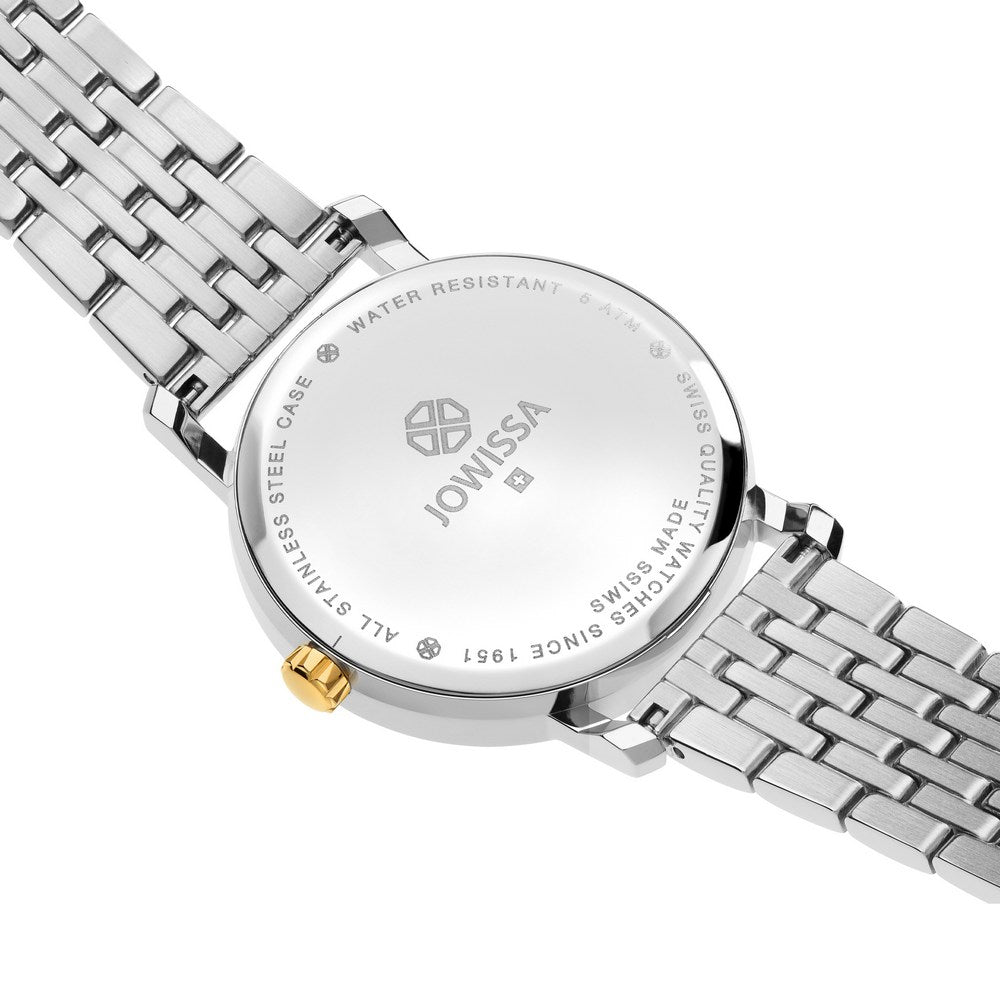 MAGNO, Two-Tone Swiss Quartz Watch, 20mm Band - White Dial