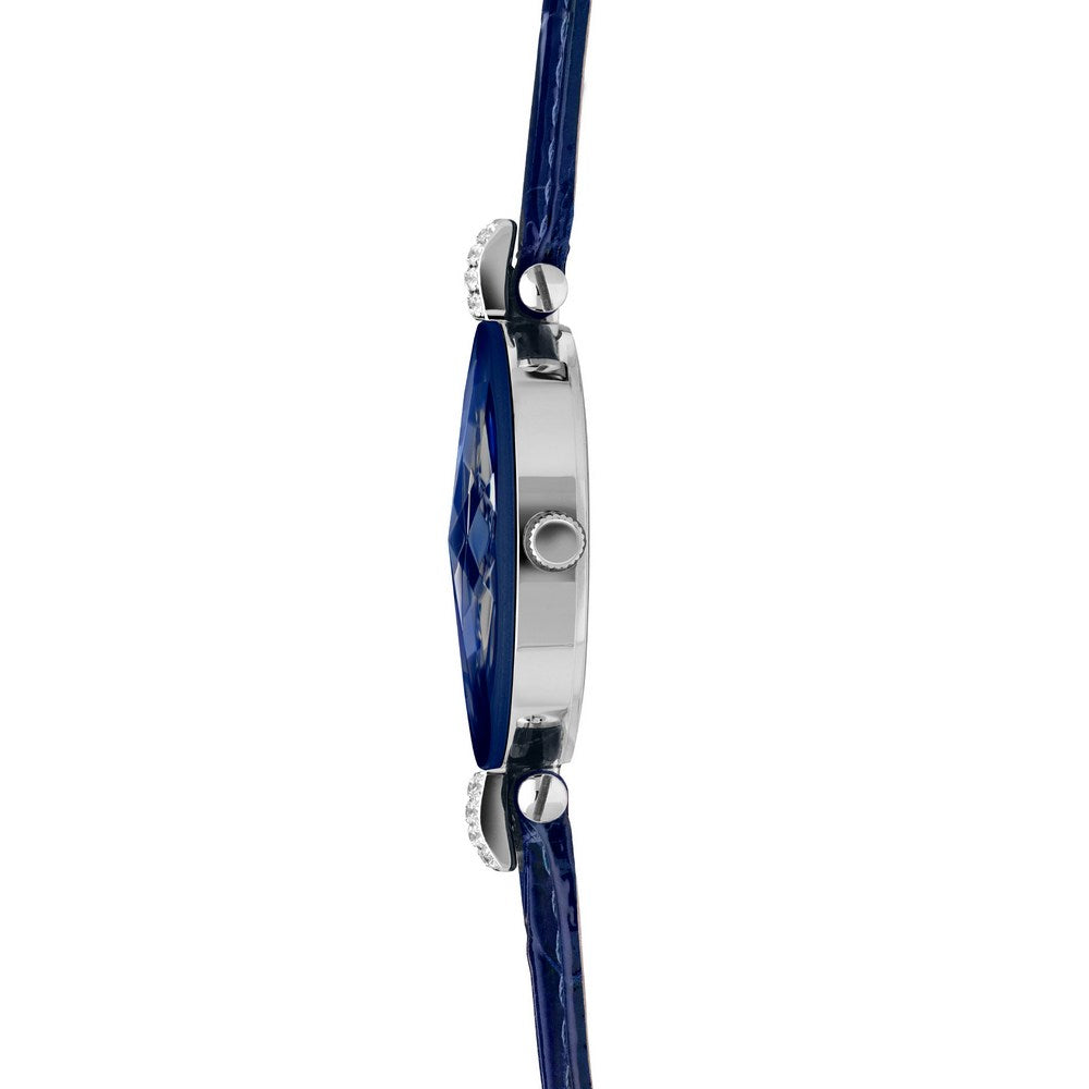 FACET STRASS, Brilliant-Cut, Swiss Quartz Watch, 15mm Band - Blue Dial