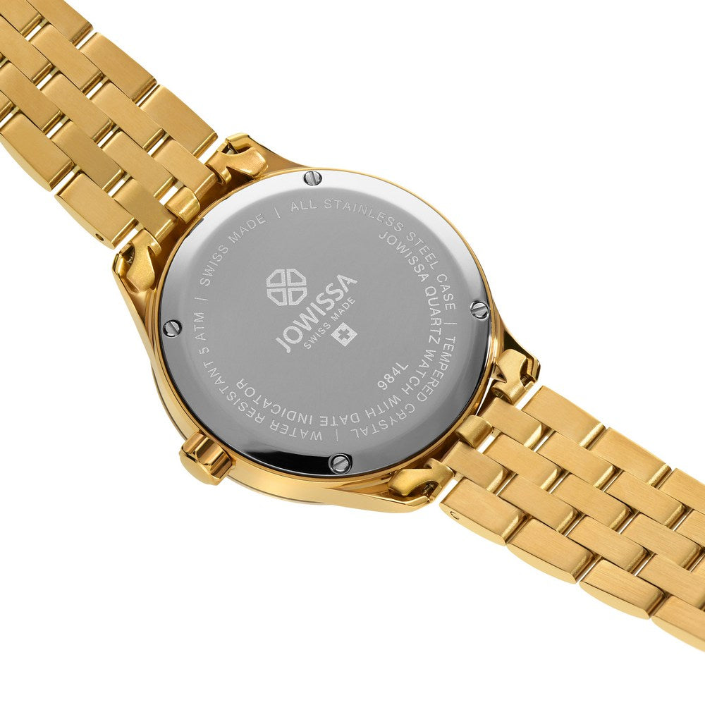 TIRO, Brilliant-Cut, Gold Plated Swiss Quartz Watch, 18MM Band - Gold dial