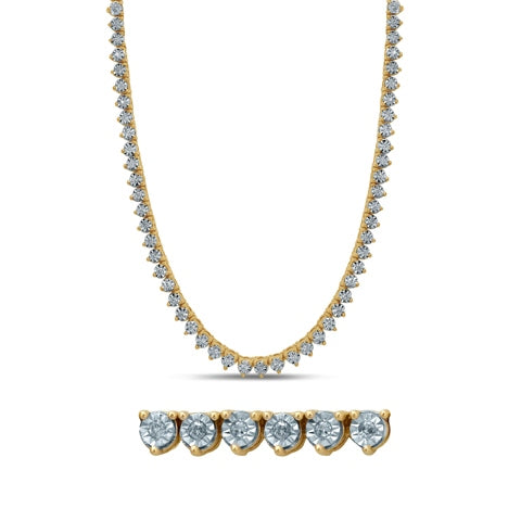 10KT 1.59-1.85CT D-NECKLACE