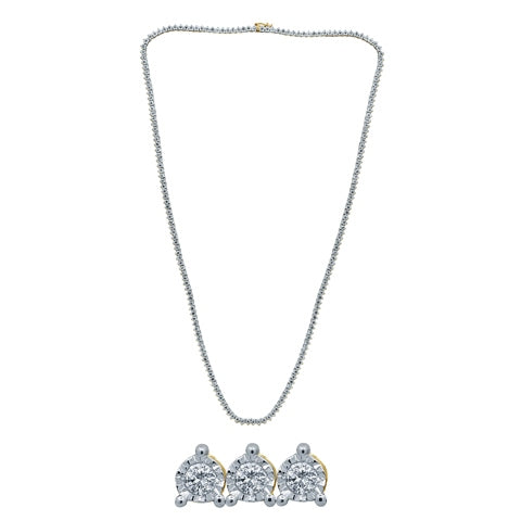 10K 4.21- 4.44CT D- NECKLACE