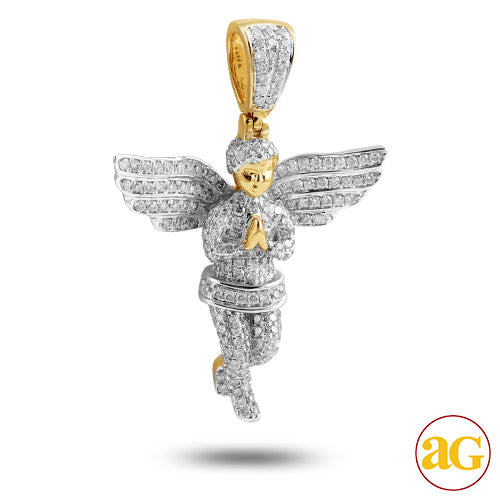 10KY 1.20CTW DIAMOND ANGEL PENDANT