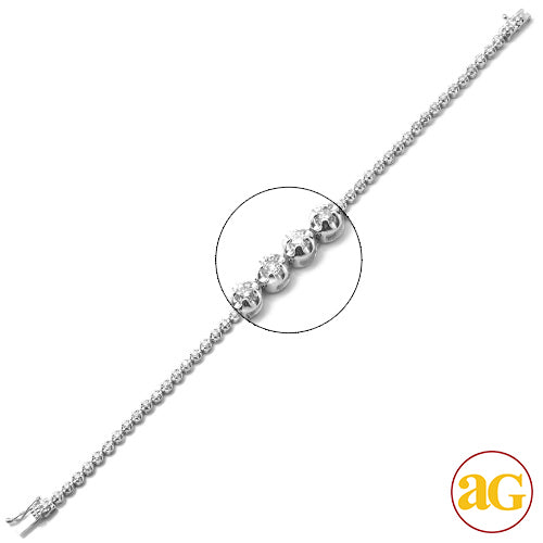 10KW 1.00CTW DIAMOND ROUND PRONG SET BRACELET