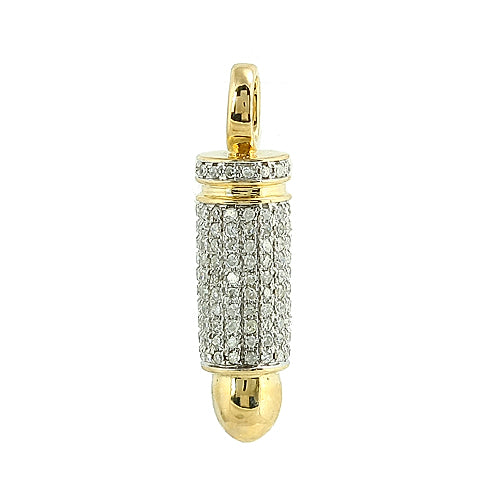 10KY 0.35CTW DIAMOND BULLET PENDANT