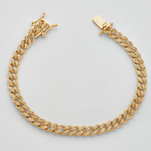 10KY 1.70CTW DIAMOND MIAMI CUBAN BRACELET