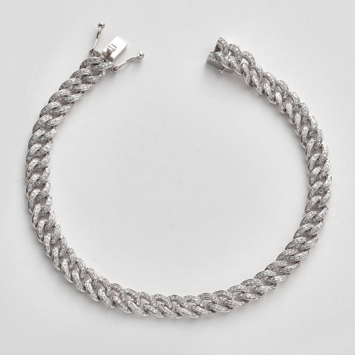 14KW 1.60CTW DIAMOND MIAMI CUBAN BRACELET