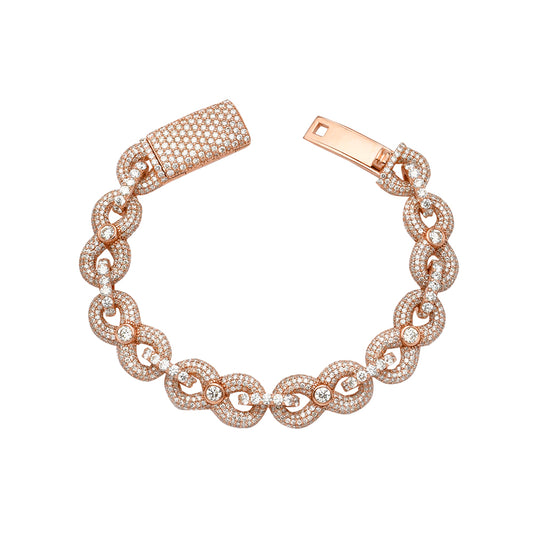 10KR 16.40CTW DIAMOND INFINITY HERMES BRACELET