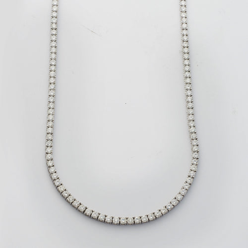 14KW 14.16CTW DIAMOND TENNIS NECKLACE