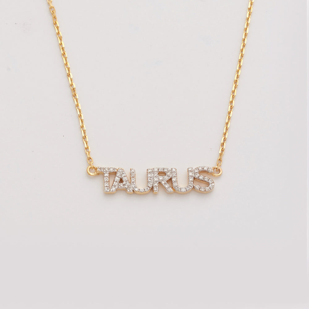 14KY 0.10CTW DIAMOND ZODIAC NECKLACE