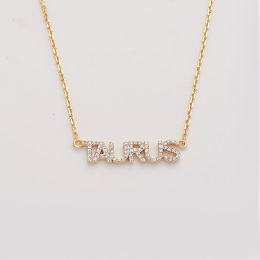 14KY 0.10CTW DIAMOND ZODIAC NECKLACE