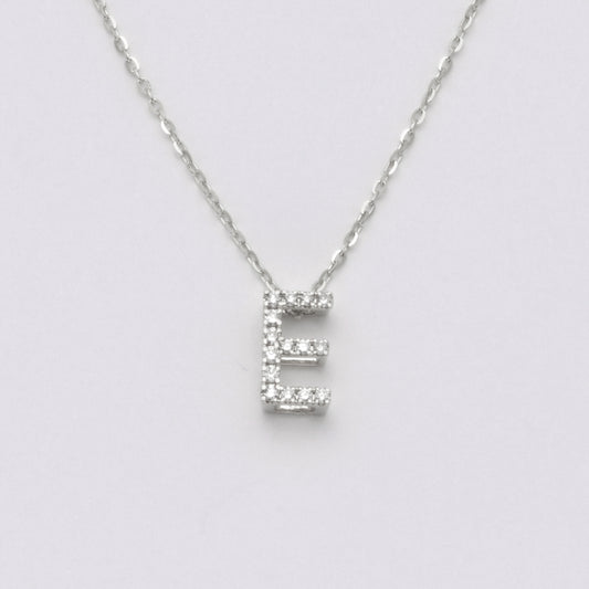 14KW 0.15CTW DIAMOND INITIAL NECKLACE