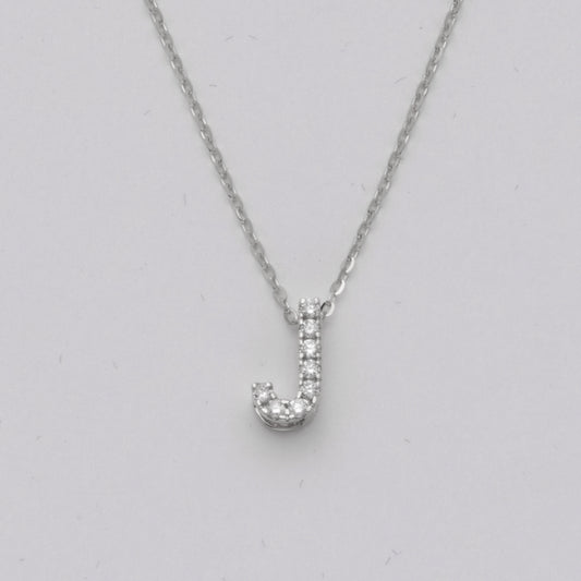 14KW 0.11CTW DIAMOND INITIAL NECKLACE