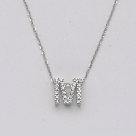 14KW 0.24CTW DIAMOND INITIAL NECKLACE