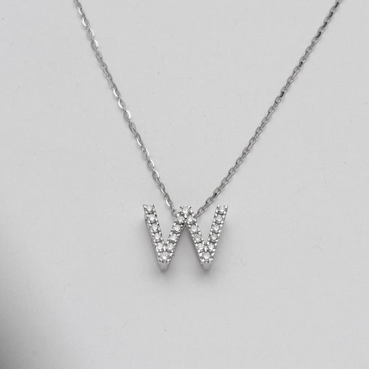 14KW 0.22CTW DIAMOND INITIAL NECKLACE