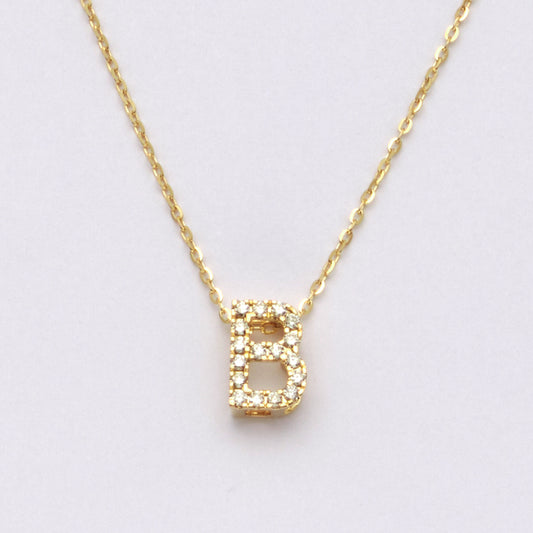 14KY 0.16CTW DIAMOND INITAL NECKLACE