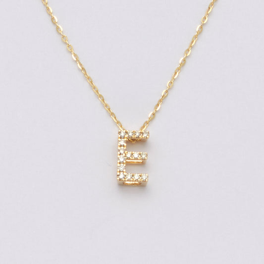 14KY 0.15CTW DIAMOND INITIAL NECKLACE