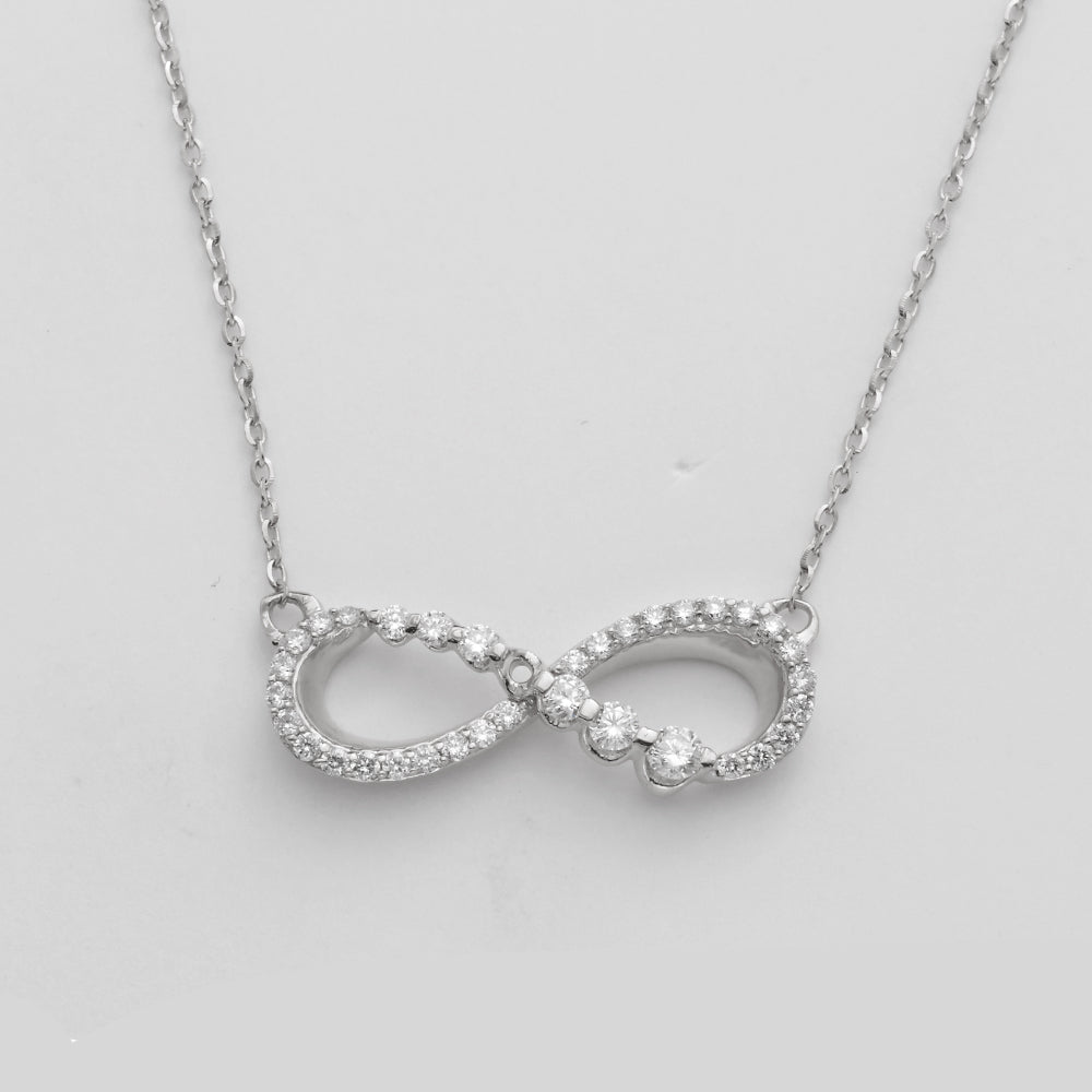 14KW 0.40CTW DIAMOND INFINITY NECKLACE