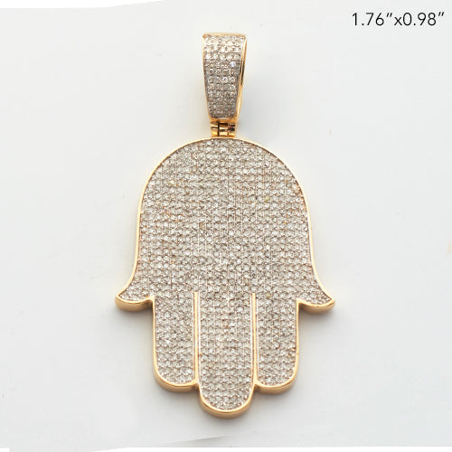 10KY 1.15CTW MICROPAVE DIAMOND HAZA PENDANT